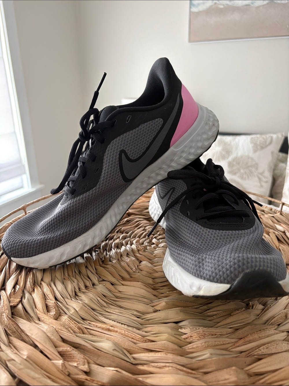 Nike Revolution 5 Women’s Gray, Black and Pink Training Sneakers